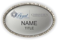 (image for) Regal Real Estate Professionals Oval Bling Silver badge