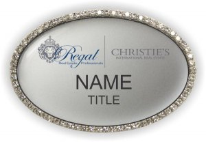 (image for) Regal Real Estate Professionals Oval Bling Silver badge