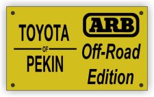(image for) Forts Toyota of Pekin Gold Square Corners badge