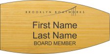 (image for) Brooklyn Boatworks Shaped Bamboo Light Laser Engraved badge