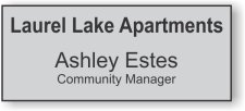 (image for) Laurel Lake Apartments Standard Silver Square Corner badge