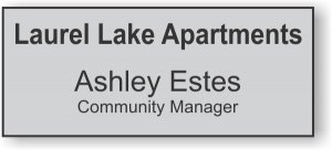 (image for) Laurel Lake Apartments Standard Silver Square Corner badge