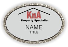 (image for) KnA Property Specialists Oval Bling Silver badge