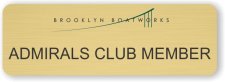 (image for) Brooklyn Boatworks Admirals Club Member Shaped Gold badge