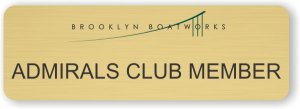 (image for) Brooklyn Boatworks Admirals Club Member Shaped Gold badge