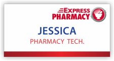 (image for) Express Pharmacy White Square Corners badge