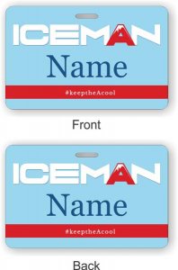 (image for) Iceman ID Horizontal Double Sided badge