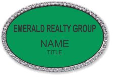 (image for) EMERALD REALTY GROUP Oval Bling Silver Other badge