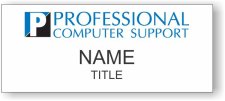 (image for) Professional Computer Support Standard White Square Corner badge
