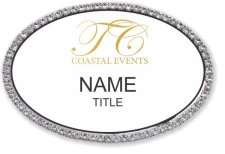 (image for) TC Coastal Events Oval Bling Silver Other badge