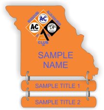 (image for) Missouri Allis-Chalmers Club CA4 Other badge, 2 Drop Bars