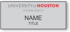 (image for) University of Houston Veteran Services Standard Silver Square Corner badge
