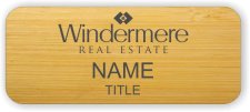 (image for) Windermere Real Estate Standard Bamboo Light Laser Engraved badge