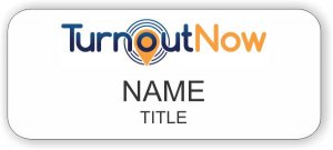 (image for) TurnoutNow Standard White badge