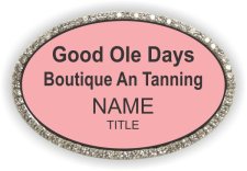 (image for) Good Ole Days Boutique An Tanning Oval Bling Silver Other badge