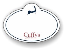 (image for) CuffyCo Inc Shaped White badge