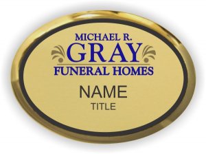 (image for) Michael R. Gray Funeral Homes Oval Executive Gold badge