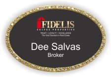 (image for) Fidelis Realty-Salvas Properties Oval Bling Gold Other badge