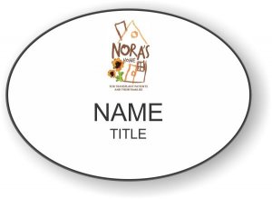 (image for) Nora\'s Home Oval White badge