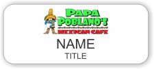 (image for) PAPA POBLANOS MEXICAN CAFE Standard White badge