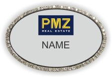 (image for) PMZ Real Estate Oval Bling Silver badge
