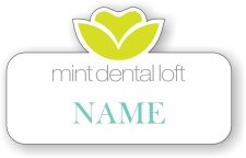 (image for) Mint Dental Loft Shaped White badge