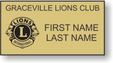 (image for) Graceville Lions Club Shaped Gold badge
