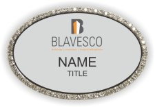 (image for) Blavesco Ltd. Oval Bling Silver badge