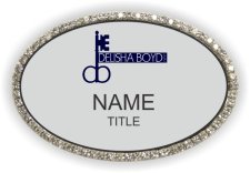 (image for) Delisha Boyd LLC Oval Bling Silver badge
