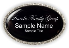 (image for) Lincoln Family Group Oval Bling Silver badge