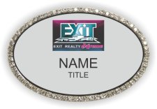 (image for) Exit Realty Extreme Oval Bling Silver badge