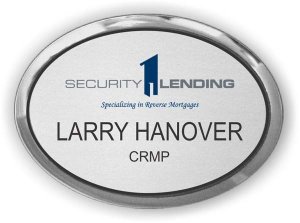 (image for) Security 1 Lending Executive Silver Oval badge