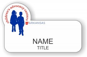 (image for) Children\'s Advocacy Centers of Arkansas Shaped White badge