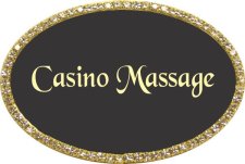 (image for) Casino Massage Oval Bling Gold Other badge