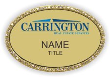 (image for) Carrington Real Estate Services Oval Bling Gold badge