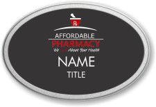 (image for) Affordable Pharmacy Oval Prestige Pebbled badge