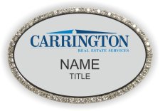 (image for) Carrington Real Estate Services Oval Bling Silver badge