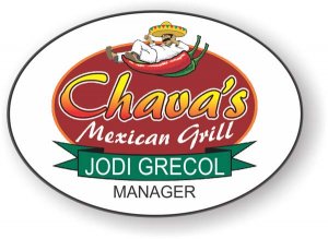 (image for) Chava\'s Mexican Grill and Cantina Oval White badge