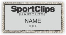 (image for) SportClips Haircuts Bling Silver badge