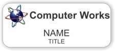(image for) Computer Works Standard White badge