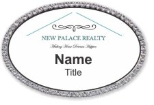 (image for) New Palace Realty Oval Bling Silver Other badge