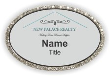 (image for) New Palace Realty Oval Bling Silver badge