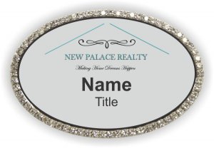 (image for) New Palace Realty Oval Bling Silver badge