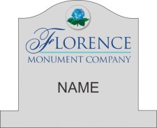 (image for) Florence Monument Company Shaped Silver badge