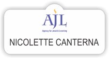 (image for) Agency for Jewish Learning Shaped White badge