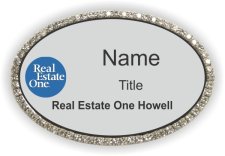 (image for) Real Estate One Howell Oval Bling Silver badge