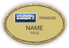 (image for) Coldwell Banker Paradise Oval Bling Gold badge