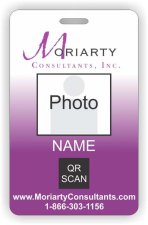 (image for) Moriarty Consultants, Inc. Barcode ID Vertical badge