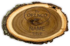 (image for) The Orenco Hotel Log Laser Engraved badge