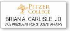 (image for) Pitzer College White Square Corners badge